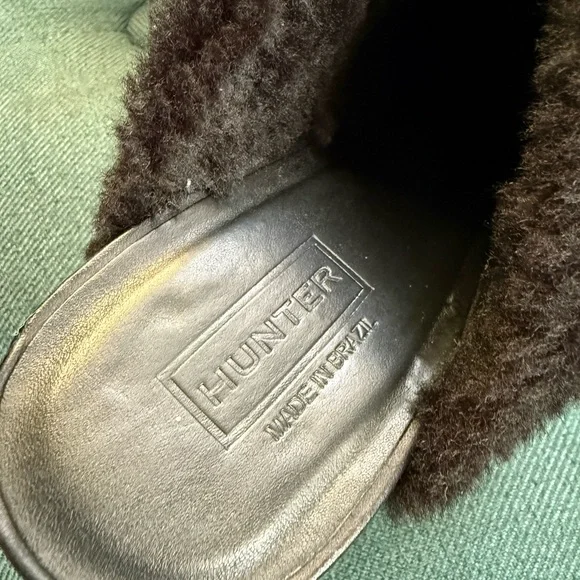 Hunter Black Fur Mules - Picture 7 of 10